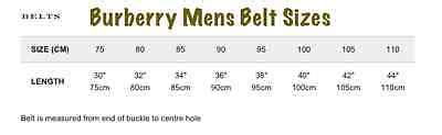 burberry belt size 100|Burberry men's belt size chart.